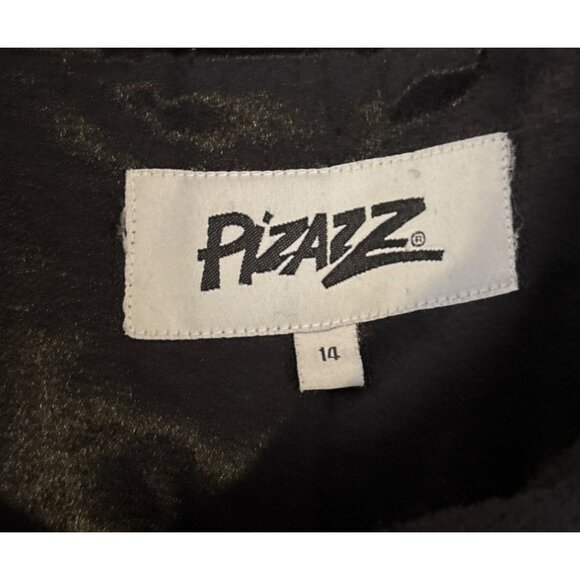 Pizazz Coat Black Wool Blend Womens Size 14 With Button Closure & Pleated Design - Picture 3 of 8